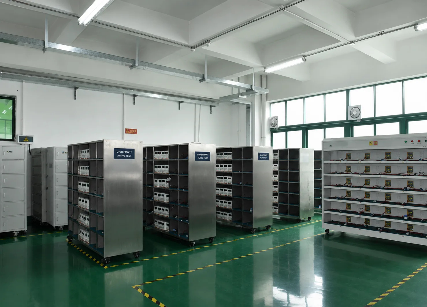 Graspmart battery aging test racks for residential energy storage quality control